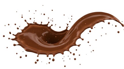 Fototapeta premium chocolate splash isolated on white background