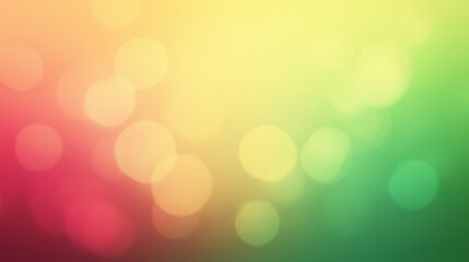 Obraz premium Blurred background with a gradient from green to light pink, light red, yellow, and orange