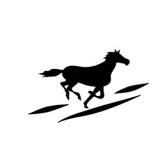 Horse collection vector silhouette
