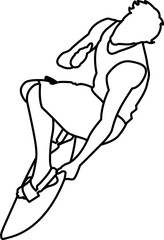 Wakeboarder performing an aerial trick