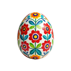 A vibrant hand-painted Easter egg on a whiter or transparent background, Easte, Happy Easer, Easter Bunny, Easter Sunday.