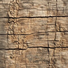 Fototapeta premium Close-up of cracked, weathered wood texture.