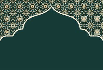 Luxury background with arabic pattern and place for text