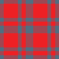 Metallic Metallic Blue and Deep Fire Engine Red Seamless Tartan Textile Design