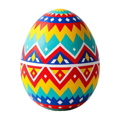 A vibrant hand-painted Easter egg on a whiter or transparent background, Easte, Happy Easer, Easter Bunny, Easter Sunday.