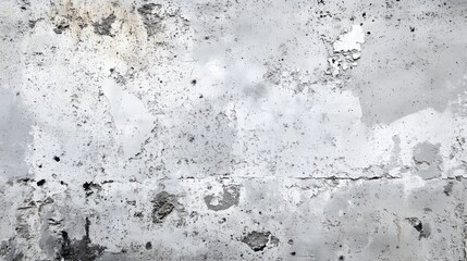 Fototapeta premium Cracked and peeling white paint texture on a rough surface. The distressed and weathered details create a rustic and aged aesthetic, perfect for backgrounds and artistic designs.