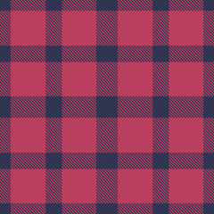Cool Dark Blue Grey and Pastel Deep Rose Seamless Tartan Textile Design