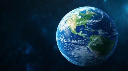 Obraz premium Beautiful Earth View from Space with Vibrant Blue and Green Colors