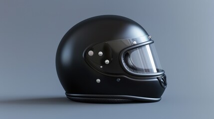 Black Motorcycle Helmet: A protective, black-finished helmet crafted from durable materials, ensuring safety and a sleek look for riders who value performance and design.
