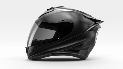 Black Motorcycle Helmet: A high-quality, black-finished helmet for motorcyclists, offering both durability and safety with a modern, sleek design for a comfortable ride.
