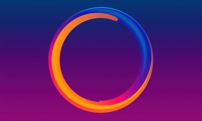 Visually Captivating Circular Gradient: A Vivid and Colorful Abstract Image Featuring a Radiant Gradient Circle on a Vivid Blue to Purple Background
