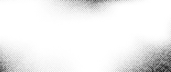 Dotted halftone texture background. Vanishing grunge gritty noise wallpaper. Monochrome pop art gradient overlay. Weathered pixelated raster comic backdrop. Vector bitmap fading subtle surface