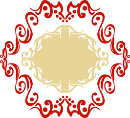 artistic vintage batik pattern of a frame