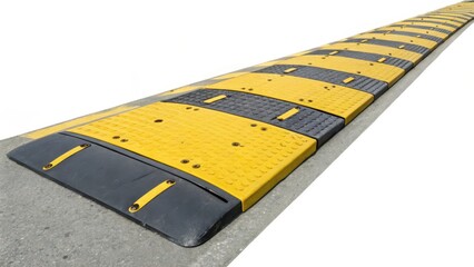 Speed Bump Detail on White Background