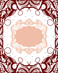 vintage frame with floral ornament