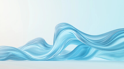 Elegant Flow of Silk: A mesmerizing composition of flowing, light blue silk fabric creating a sense of movement, grace, and ethereal beauty.