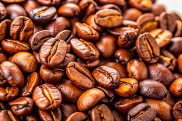 Fototapeta premium Kenyan Specialty Light Roast Coffee Beans, High-Resolution Stock Photo