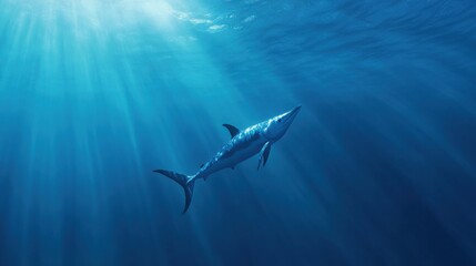 Naklejka premium Majestic Marlin: Underwater Elegance