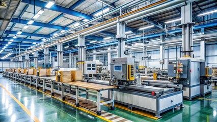 Fototapeta premium Factory machinery operating, factory, manufacturing , factory