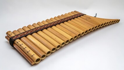 Pan Flute on White Background