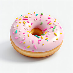Digital technology 3d colorful cute doughnut icon