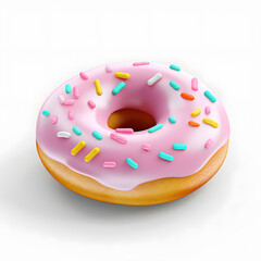 Digital technology 3d colorful cute doughnut icon