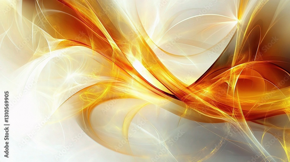 Poster abstract web page design template with elegant flowing lines