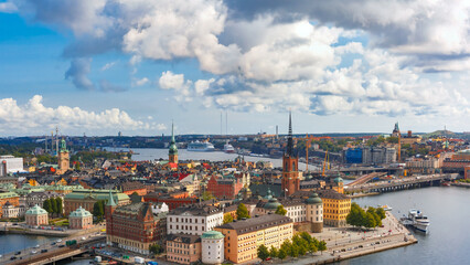 Naklejka premium Stockholm with Historic Architecture and Skyline in Sweden