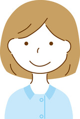 白衣を着ている女性
