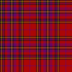 Black, Red, Purple, Yellow Tartan Weave Pattern - Tile