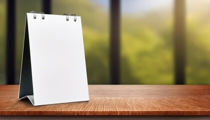Stylish Modern Workspace Minimalist Table Card Mockup Showcasing a Desk Calendar for February , , Capturing a Clean and Elegant Office Setup Perfect for Design Inspiration and Digital Art.