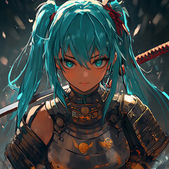 the girl with a sword