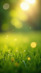 Obraz premium Bouncing sunlight creates bokeh orbs across a lush summer field , grass, beauty, outdoor