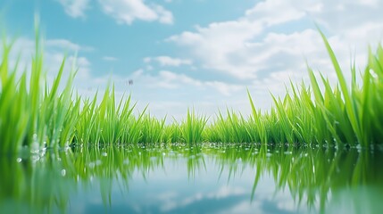 Obraz premium Fresh picture of green rice