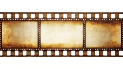 Film Strip Isolated on White Background, camera film, old film,  camera film, old film, film reel