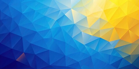 Obraz premium Gradient Blue Yellow Geometric Shape Background, Digital Wallpapers