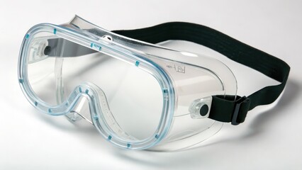 Safety Glasses on White Background
