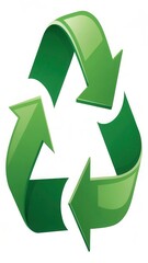 Obraz premium Illustration of Green Recycle Symbol With Circular Arrows Representing Sustainability and Waste Reduction Generative AI
