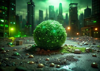 Lush Green Glitter Food Photography: Urban Decay Aesthetic