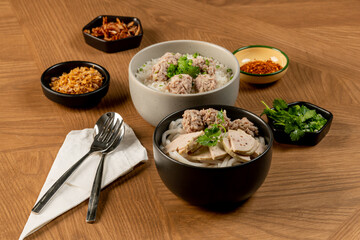 Culinary art delicious traditional meat rice in cozy atmosphere