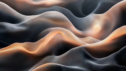 Obraz premium Abstract wavy textured landscape with dynamic gradients of color