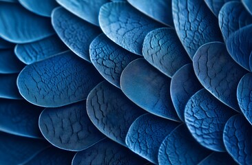 Obraz premium The cool texture of blue feathers