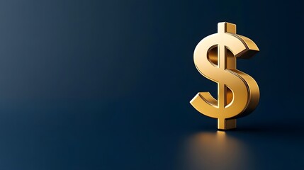 Obraz premium Golden dollar sign illustration