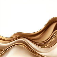 A smooth, flowing design in gold and cream tones, creating an elegant and modern aesthetic.
