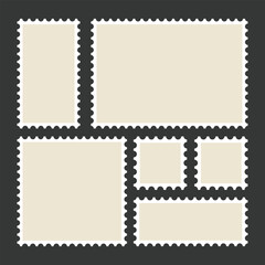 Postage stamp flat vector design