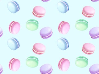マカロンのシームレスパターン　B-2