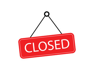 Closed banner icon illustration vector