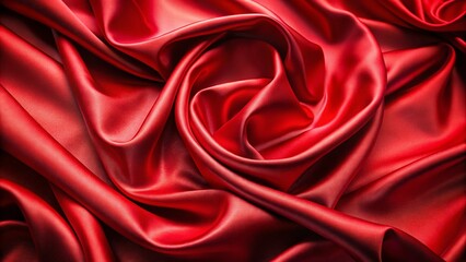 Fototapeta premium Luxurious Red Satin Fabric Background for Portraits - Elegant Smooth Texture