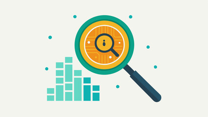 Magnifying Glass on Codes A magnifying glass hovering over a series of binary codes that form a digital coin indicating scrutiny and regulation of the technology behind