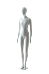 Mannequin isolated on a transparent background, showcasing fashion style clothing on a body figure, used for shop display or garment presentation.